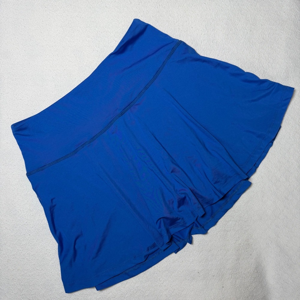 Santiny Womens Royal Blue Tennis Skort Activewear Skirt with Pockets Size M